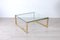 Brass-Plated Metal and Glass Coffee Table, 1970s 2