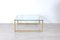 Brass-Plated Metal and Glass Coffee Table, 1970s 6