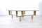 Brass-Plated Metal and Double Glass Coffee Table, 1970s 4