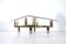 Brass-Plated Metal and Double Glass Coffee Table, 1970s 3