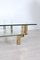 Brass-Plated Metal and Double Glass Coffee Table, 1970s 8