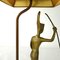 Lámpara de mesa neoclásica vintage con pie de mármol y guerrero egipcio, Imagen 7