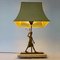 Vintage Neoclassical Marble Foot Table Lamp with Egyptian Warrior 14