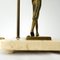 Vintage Neoclassical Marble Foot Table Lamp with Egyptian Warrior, Image 8