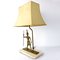 Vintage Neoclassical Marble Foot Table Lamp with Egyptian Warrior 2