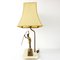 Vintage Neoclassical Marble Foot Table Lamp with Egyptian Warrior 3