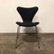 Black Model 3107 Butterfly Dining Chairs by Arne Jacobsen for Fritz Hansen, 1970s, Set of 3 5