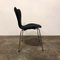 Black Model 3107 Butterfly Dining Chairs by Arne Jacobsen for Fritz Hansen, 1970s, Set of 3 2