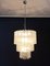 Lámpara de araña grande tubular de cristal de Murano con tres niveles, años 80, Imagen 14