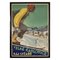 Art Deco Ski Resort Werbeplakat, 1930er 1