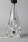 Lámpara de mesa francesa vintage de cristal, años 40, Imagen 3