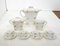 Art Deco Coffee Service in Porcelain with Gilded Graphic Decoration from Epiag, 1920s, Set of 7 12