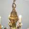 Gold and Metal 8-Light Chandelier, 1970s 8