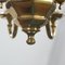 Lámpara de araña de metal dorado y metal, años 70, Imagen 11