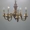 Gold and Metal 8-Light Chandelier, 1970s 12