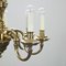 Gold and Metal 8-Light Chandelier, 1970s, Image 3