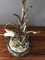 Marble and Silver-Plated Metal Table Lamp Decorated with Herons by Agudo, 1950s 6