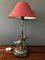 Marble and Silver-Plated Metal Table Lamp Decorated with Herons by Agudo, 1950s 1