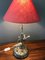 Lampe de Bureau en Marbre et Métal Plaqué Argent Décoré de Hérons par Agudo, 1950s 10