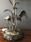 Lampada da tavolo in marmo e metallo argentato decorata con aironi di Agudo, anni '50, Immagine 9