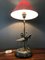 Lampe de Bureau en Marbre et Métal Plaqué Argent Décoré de Hérons par Agudo, 1950s 11