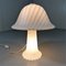 Große Gestreifte Glas Mushroom Tischlampe von Peill & Putzler, 1970er 21