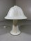Große Gestreifte Glas Mushroom Tischlampe von Peill & Putzler, 1970er 1