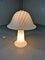 Große Gestreifte Glas Mushroom Tischlampe von Peill & Putzler, 1970er 2