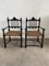 Mid-century Portuguese Black Painted Wood and Straw Living Room Set, 1960s, Set of 6 10