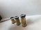 Danish Cylindrical Brass Tea Light Holders, 1970s, Set of 3 4