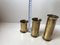Danish Cylindrical Brass Tea Light Holders, 1970s, Set of 3 6