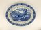 English Oval Stand Blue and White Transferware with Grazing Rabbits, 1830s 5