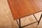 Mid-Century Black Tubular Steel and Solid Teak Top Side Table, Image 9