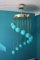 Mid-Century Long Turquoise Blue Murano Glass Staircase Chandelier, 1980s 1