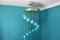Mid-Century Long Turquoise Blue Murano Glass Staircase Chandelier, 1980s 16
