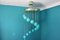 Mid-Century Long Turquoise Blue Murano Glass Staircase Chandelier, 1980s, Image 16