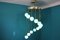 Mid-Century Long Turquoise Blue Murano Glass Staircase Chandelier, 1980s 20