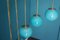 Mid-Century Long Turquoise Blue Murano Glass Staircase Chandelier, 1980s 9
