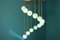 Mid-Century Long Turquoise Blue Murano Glass Staircase Chandelier, 1980s 17