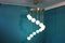 Mid-Century Long Turquoise Blue Murano Glass Staircase Chandelier, 1980s, Image 13