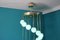 Mid-Century Long Turquoise Blue Murano Glass Staircase Chandelier, 1980s 18