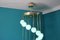 Mid-Century Long Turquoise Blue Murano Glass Staircase Chandelier, 1980s, Image 18