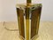 French Brass, Chrome, and Leather Table Lamp from Maison Jansen, 1970s 4