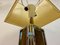 French Brass, Chrome, and Leather Table Lamp from Maison Jansen, 1970s, Image 3