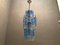 Mid-Century Blue Glass Ceiling Lamp, 1970s 3