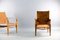 Vintage Cognac Leather Safari Lounge Chairs by Wilhelm Kienzle for Wohnbedarf, Set of 2 9