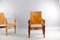 Vintage Cognac Leather Safari Lounge Chairs by Wilhelm Kienzle for Wohnbedarf, Set of 2, Image 11