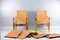 Vintage Cognac Leather Safari Lounge Chairs by Wilhelm Kienzle for Wohnbedarf, Set of 2 3