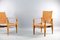 Vintage Cognac Leather Safari Lounge Chairs by Wilhelm Kienzle for Wohnbedarf, Set of 2 14