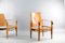 Vintage Cognac Leather Safari Lounge Chairs by Wilhelm Kienzle for Wohnbedarf, Set of 2 6